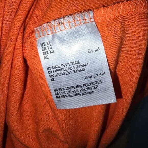 Style & Co XL Core Henley Wild Orange Cotton Blend Womens Top - Picture 10 of 10